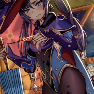 Mona Genshin Impact phone wallpaper