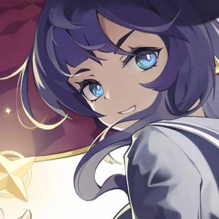 Mona Genshin Impact phone wallpaper
