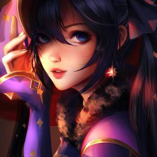 Mona Genshin Impact phone wallpaper