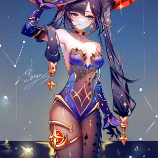 Mona Genshin Impact phone wallpaper