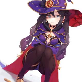 Mona Genshin Impact phone wallpaper