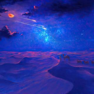 Desert night 4k wallpaper