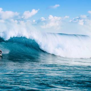 Blue wave 4k wallpaper