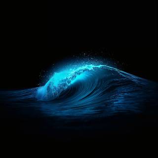 Blue wave 4k wallpaper
