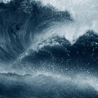Blue wave 4k wallpaper