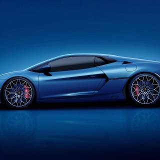 Blue Lambo 4k wallpaper
