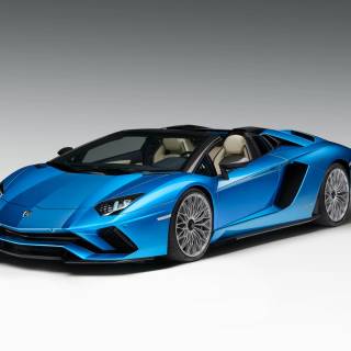 Blue Lambo 4k wallpaper