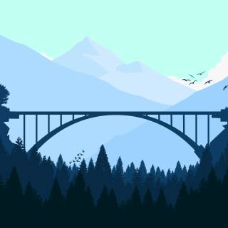 Blue minimalistic 4k wallpaper