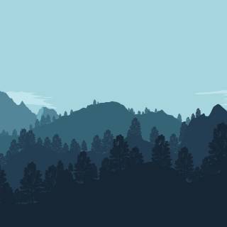 Blue minimalistic 4k wallpaper