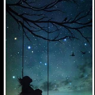 Girl night phone wallpaper