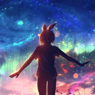 Girl night phone wallpaper