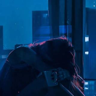 Girl night phone wallpaper
