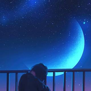Girl night phone wallpaper