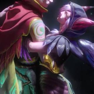 Xayah phone wallpaper