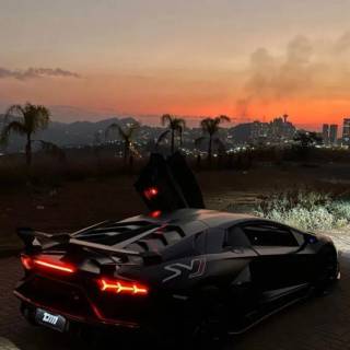 Aventador SVJ phone wallpaper