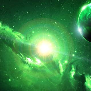 Green space phone wallpaper