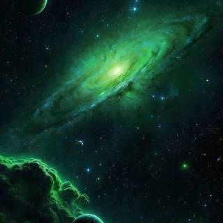 Green space phone wallpaper