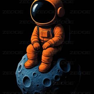Astronauts phone wallpaper