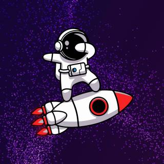 Astronauts phone wallpaper