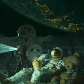 Astronauts phone wallpaper