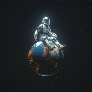 Astronauts phone wallpaper