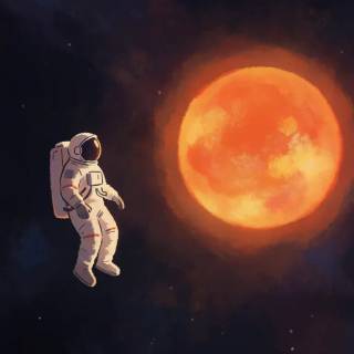 Astronauts phone wallpaper