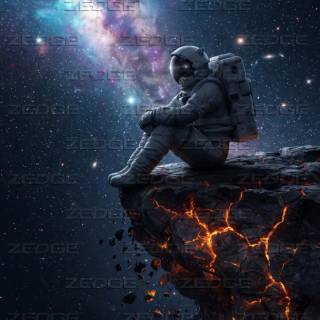 Astronauts phone wallpaper