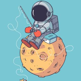 Astronauts phone wallpaper