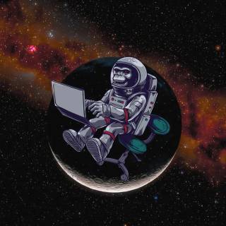 Astronauts phone wallpaper