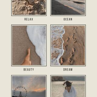 Beige collage phone wallpaper