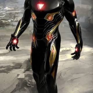 Iron Man black phone wallpaper