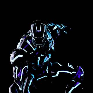 Iron Man black phone wallpaper