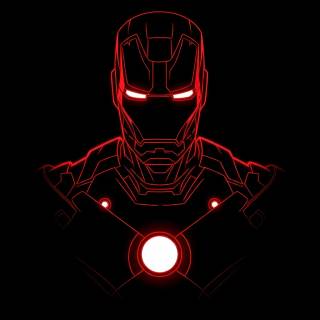 Iron Man black phone wallpaper