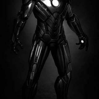 Iron Man black phone wallpaper