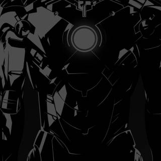 Iron Man black phone wallpaper