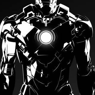 Iron Man black phone wallpaper