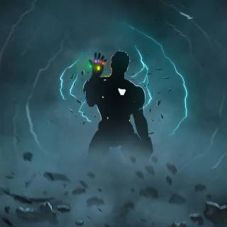 Iron Man black phone wallpaper