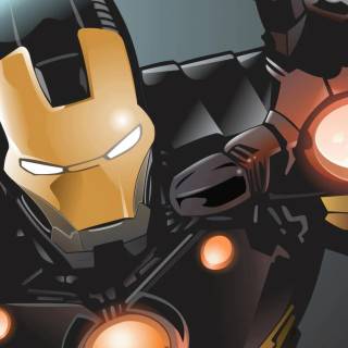 Iron Man black phone wallpaper