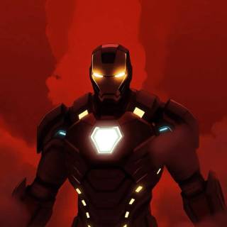 Iron Man black phone wallpaper