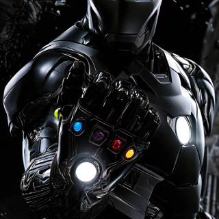 Iron Man black phone wallpaper