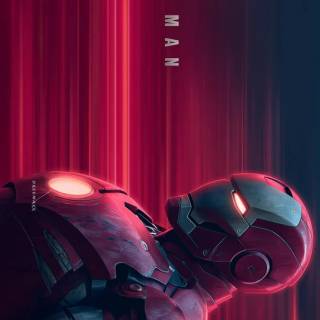 Iron Man black phone wallpaper