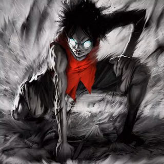 Luffy dark desktop wallpaper