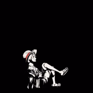 Luffy dark desktop wallpaper