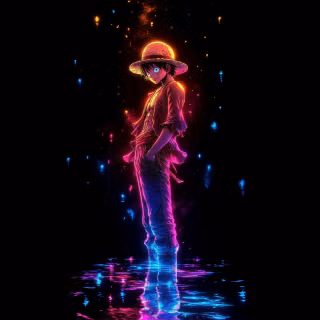 Luffy dark desktop wallpaper