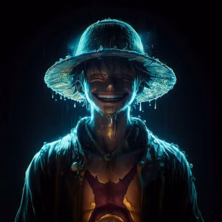Luffy dark desktop wallpaper