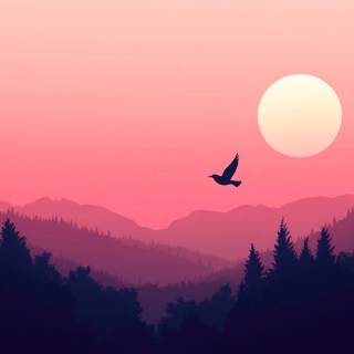 Minimal gradient desktop wallpaper