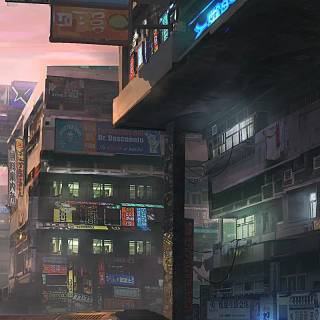 Future city mobile wallpaper
