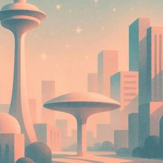 Future city mobile wallpaper
