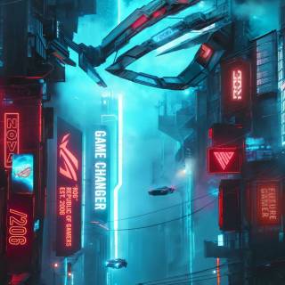 Future city mobile wallpaper