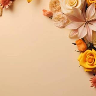 Sunflower and lily wallpaper